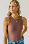 The Cantwell Ribbed Tank in Mauve