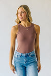 The Cantwell Ribbed Tank in Mauve