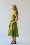 The Genoa Basic Midi Dress in Olive