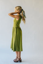 The Genoa Basic Midi Dress in Olive