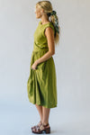 The Genoa Basic Midi Dress in Olive