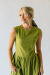 The Genoa Basic Midi Dress in Olive