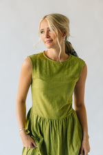 The Genoa Basic Midi Dress in Olive