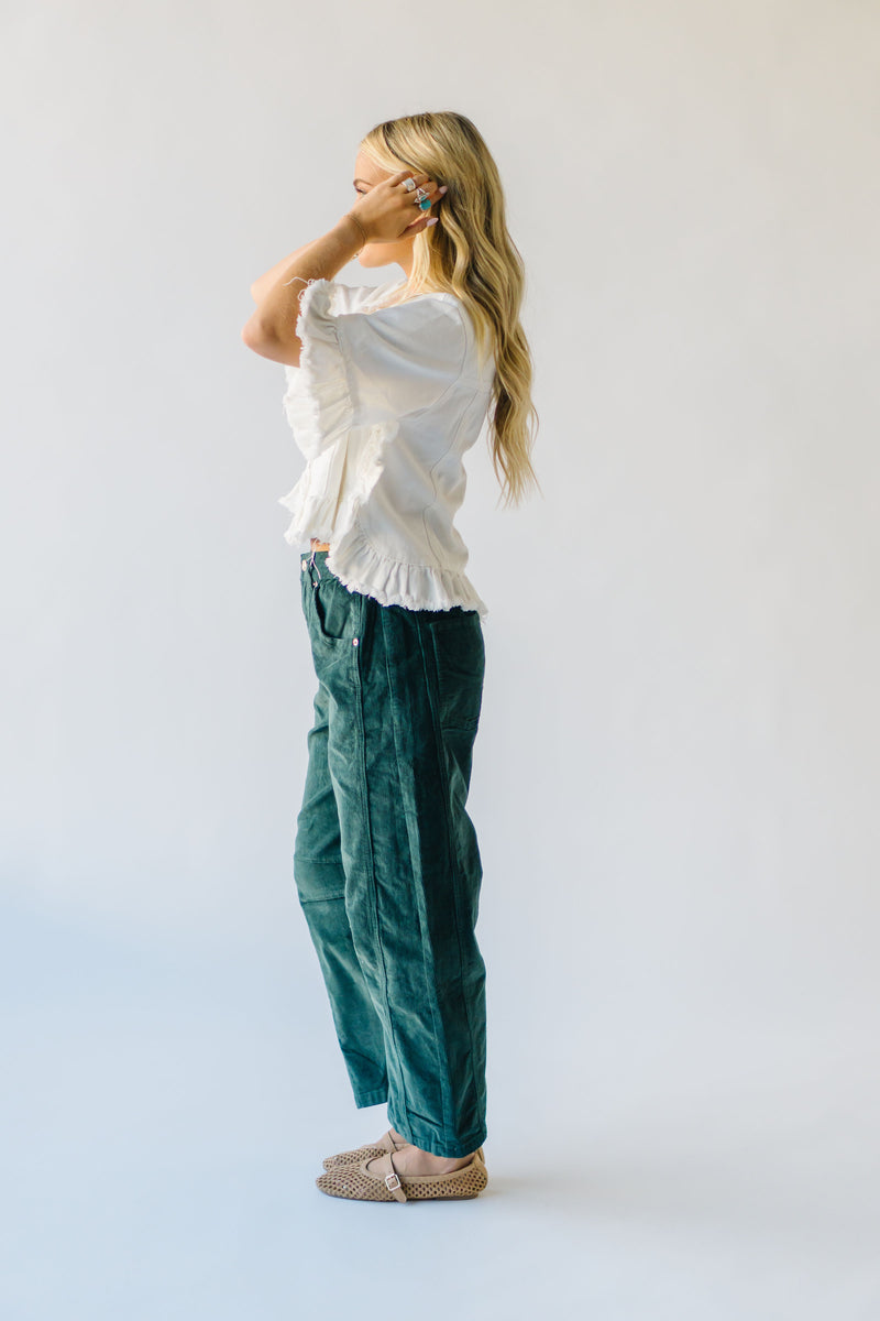 The Kerzman Relaxed Corduroy Pant in Dark Green