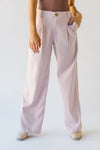 The Hopwood Pinstripe Wide Leg Trouser in Soft Pink