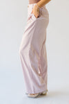 The Hopwood Pinstripe Wide Leg Trouser in Soft Pink