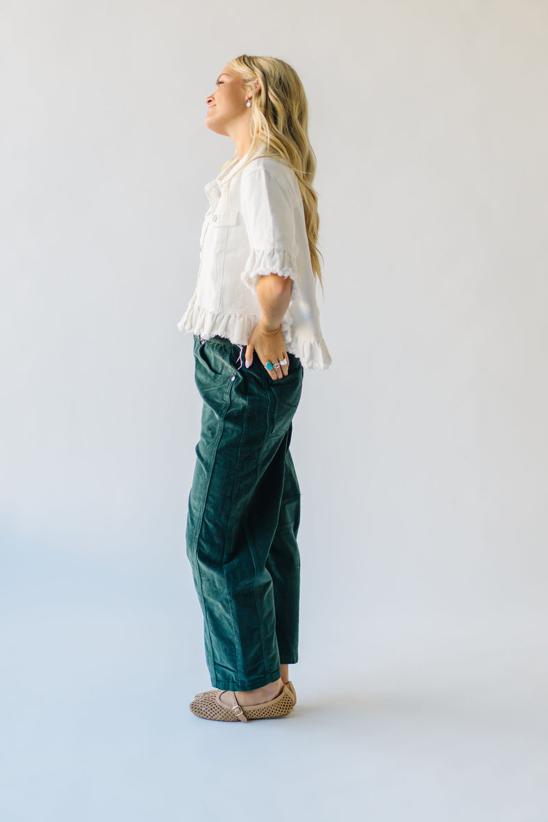 The Kerzman Relaxed Corduroy Pant in Dark Green