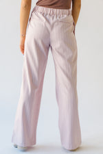 The Hopwood Pinstripe Wide Leg Trouser in Soft Pink