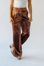 The Praught Pleated Front Trouser in Dark Brown