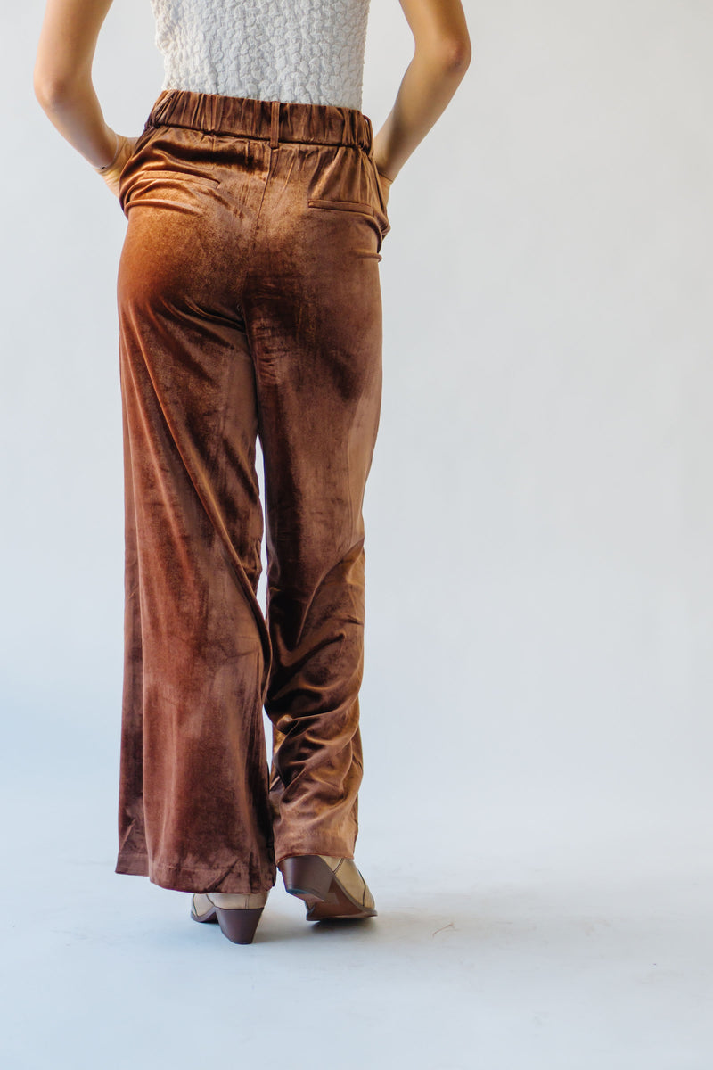 The Praught Pleated Front Trouser in Dark Brown