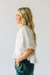 The Talley Ruffle Denim Jacket in White