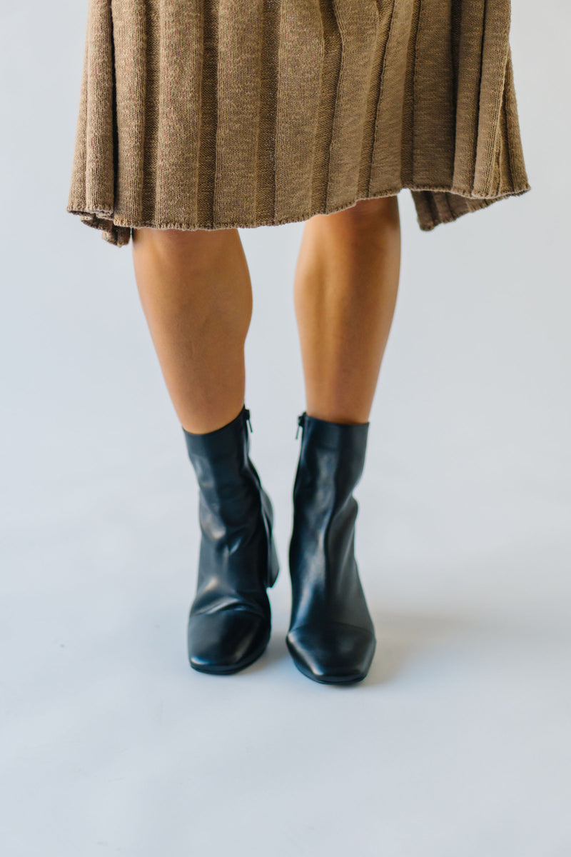 Free People: Wisteria Ankle Boot in Black Leather