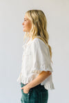 The Talley Ruffle Denim Jacket in White