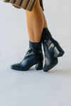 Free People: Wisteria Ankle Boot in Black Leather