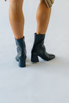 Free People: Wisteria Ankle Boot in Black Leather