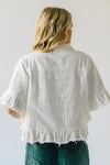 The Talley Ruffle Denim Jacket in White