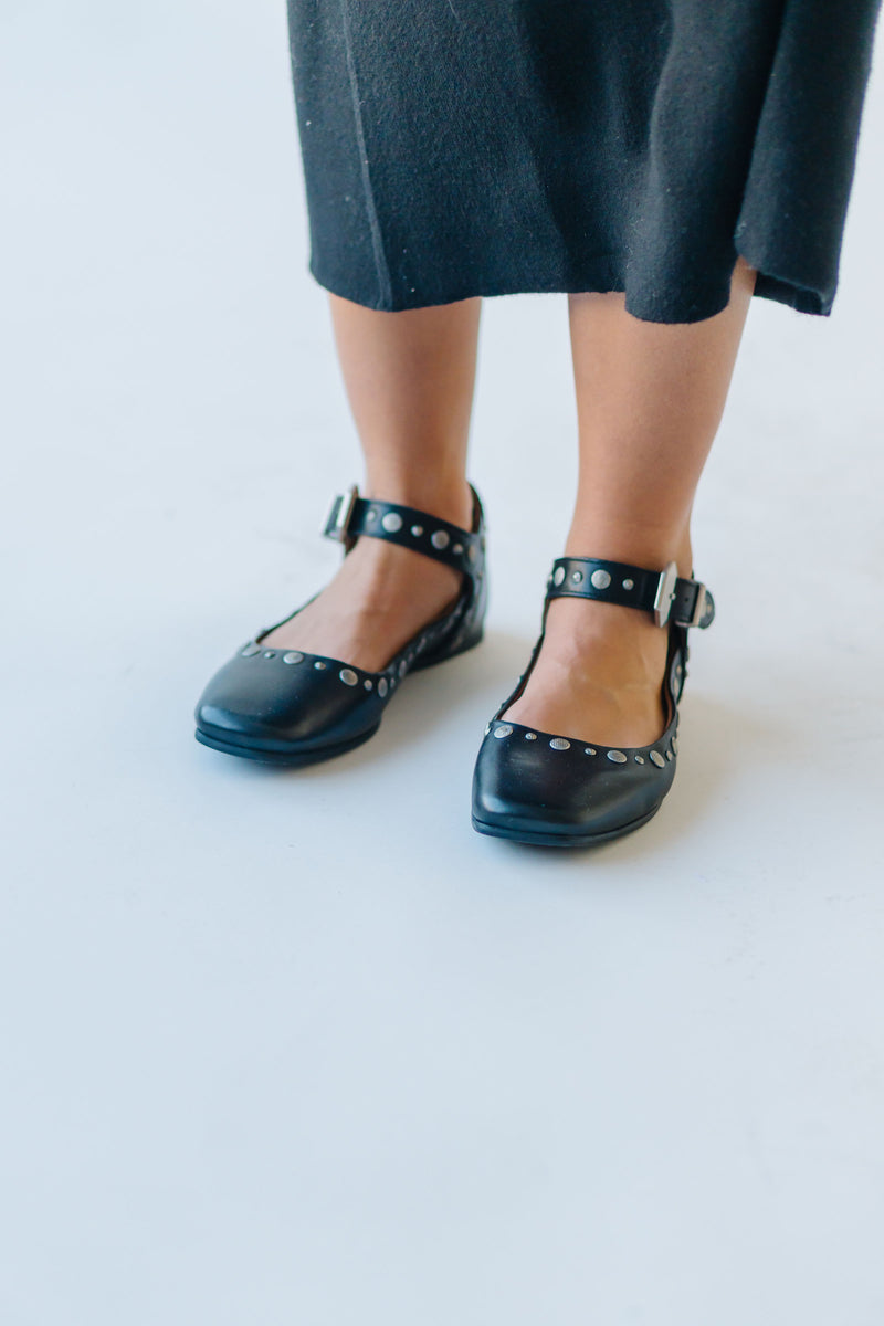 Free People: Mystic Mary Jane Flat in Black