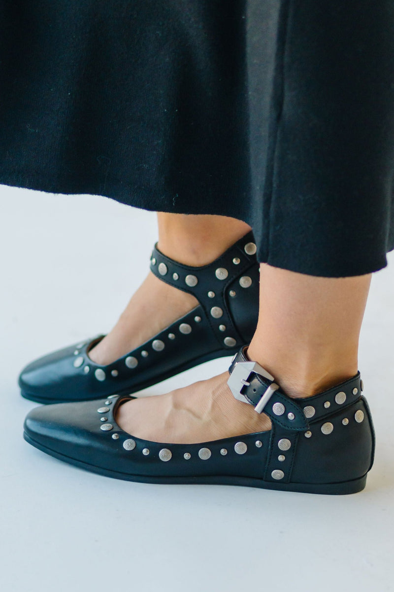 Free People: Mystic Mary Jane Flat in Black