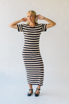 The Brenchley Striped Sweater Dress in Natural + Black