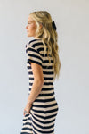 The Brenchley Striped Sweater Dress in Natural + Black