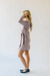 The Plumley Wrap Sweater Dress in Taupe