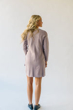 The Plumley Wrap Sweater Dress in Taupe