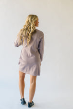 The Plumley Wrap Sweater Dress in Taupe