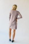 The Plumley Wrap Sweater Dress in Taupe