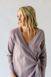 The Plumley Wrap Sweater Dress in Taupe