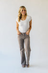 The Ragaller High Rise Wide Leg Jean in Light Grey