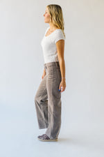 The Ragaller High Rise Wide Leg Jean in Light Grey