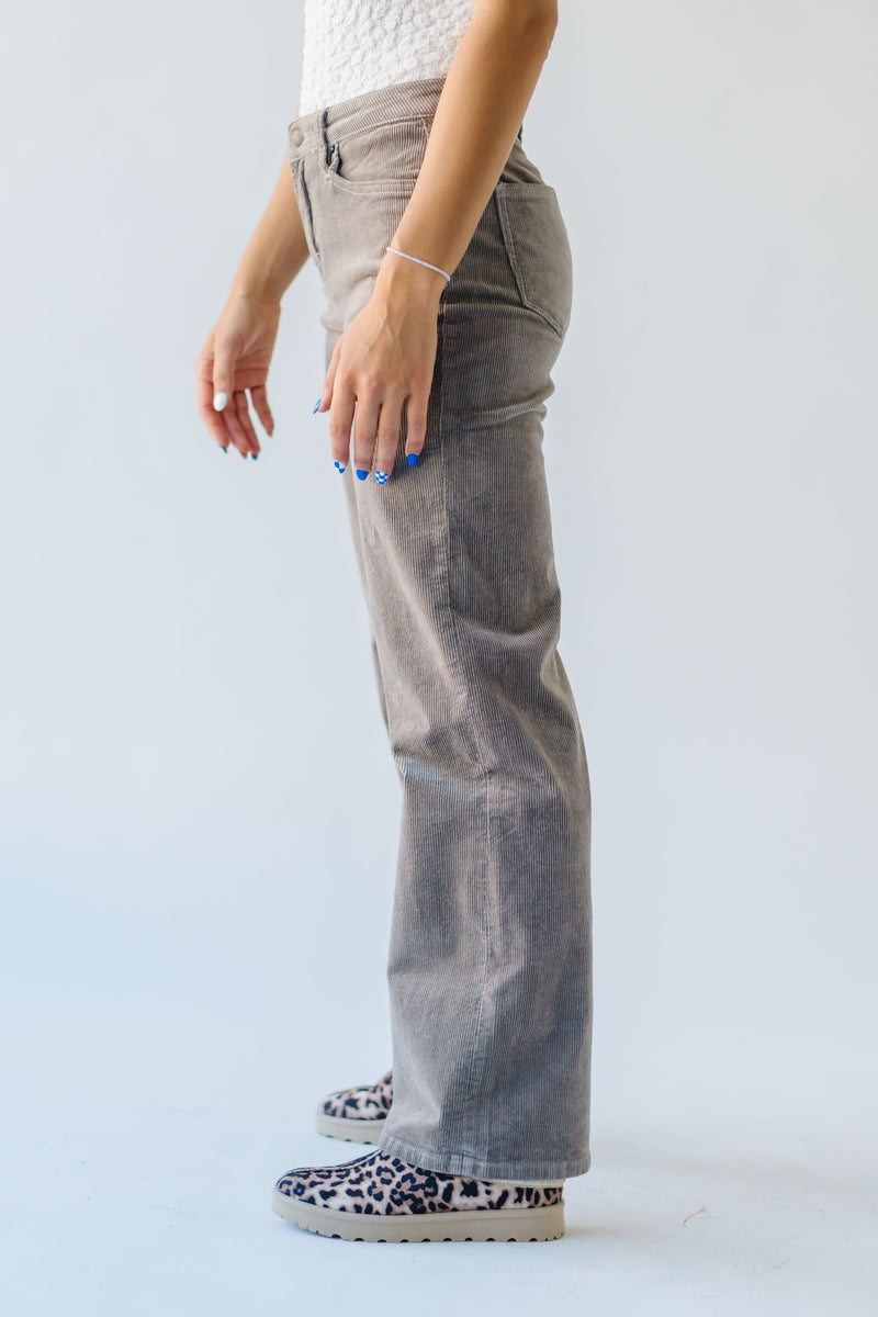 The Ragaller High Rise Wide Leg Jean in Light Grey