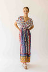 The Falvey Patterned V-Neck Maxi Dress in Multi