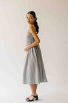 The Townes Gingham Tank Dress in White + Black