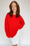The Lauridson Crew Neck Sweater in Red