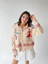 The Rockin' Around Zip Up Jacket in Cream