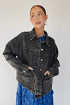 The Ladner Vintage Denim Jacket in Black