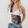 The Westlyn Woven Bag in Metallic Gunmetal