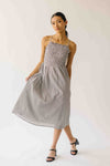 The Townes Gingham Tank Dress in White + Black