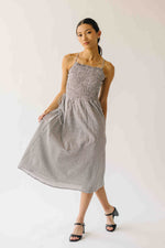 The Townes Gingham Tank Dress in White + Black