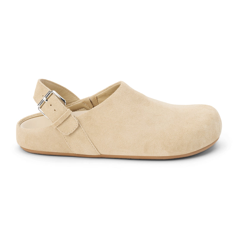 Matisse: Otto Suede Slingback Clog in Taupe