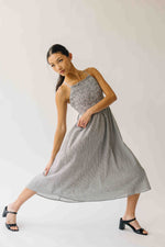 The Townes Gingham Tank Dress in White + Black