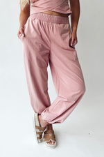 The Hintze Mineral Washed Jogger in Dusty Rose