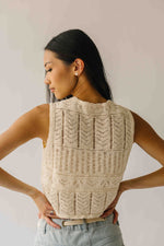 The Darla Crochet Vest in Cream