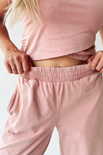 The Hintze Mineral Washed Jogger in Dusty Rose