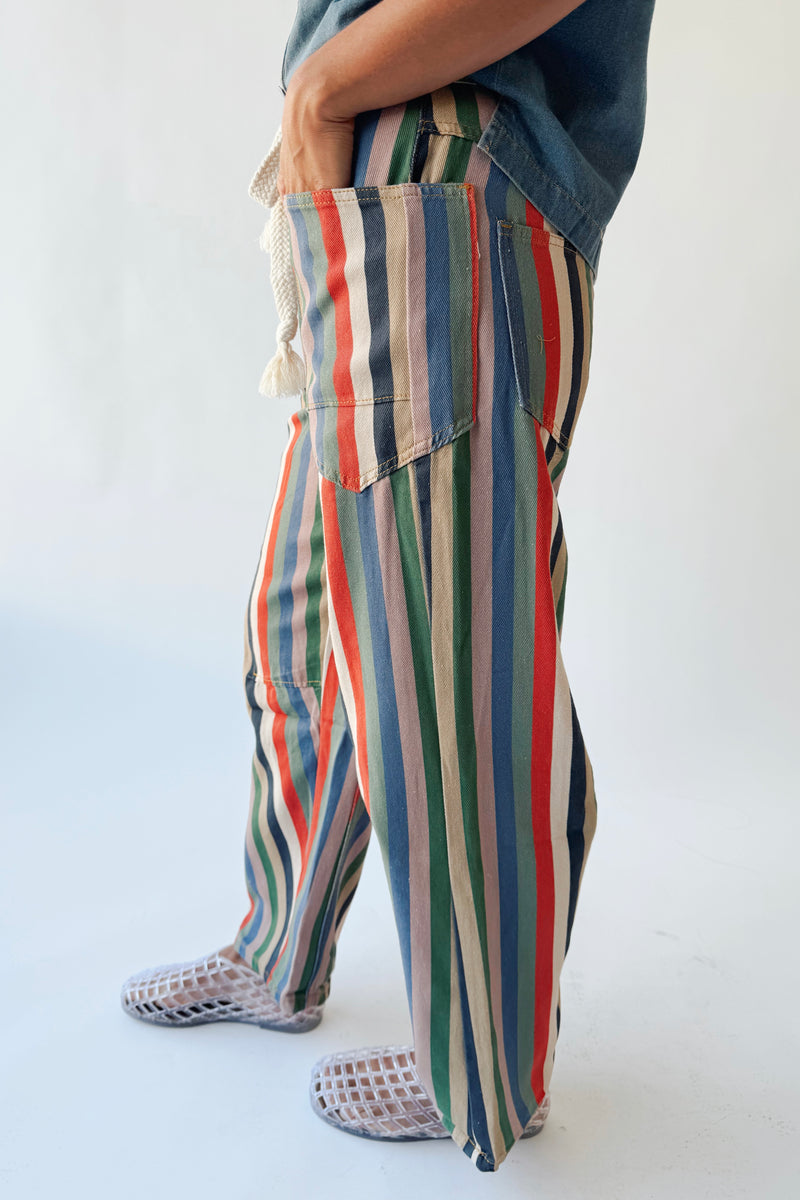The Wallin Belted Pant in Striped Multi