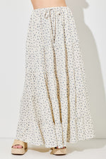 The Callen Floral Maxi Skirt in Cream Multi