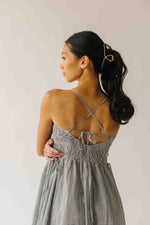 The Townes Gingham Tank Dress in White + Black