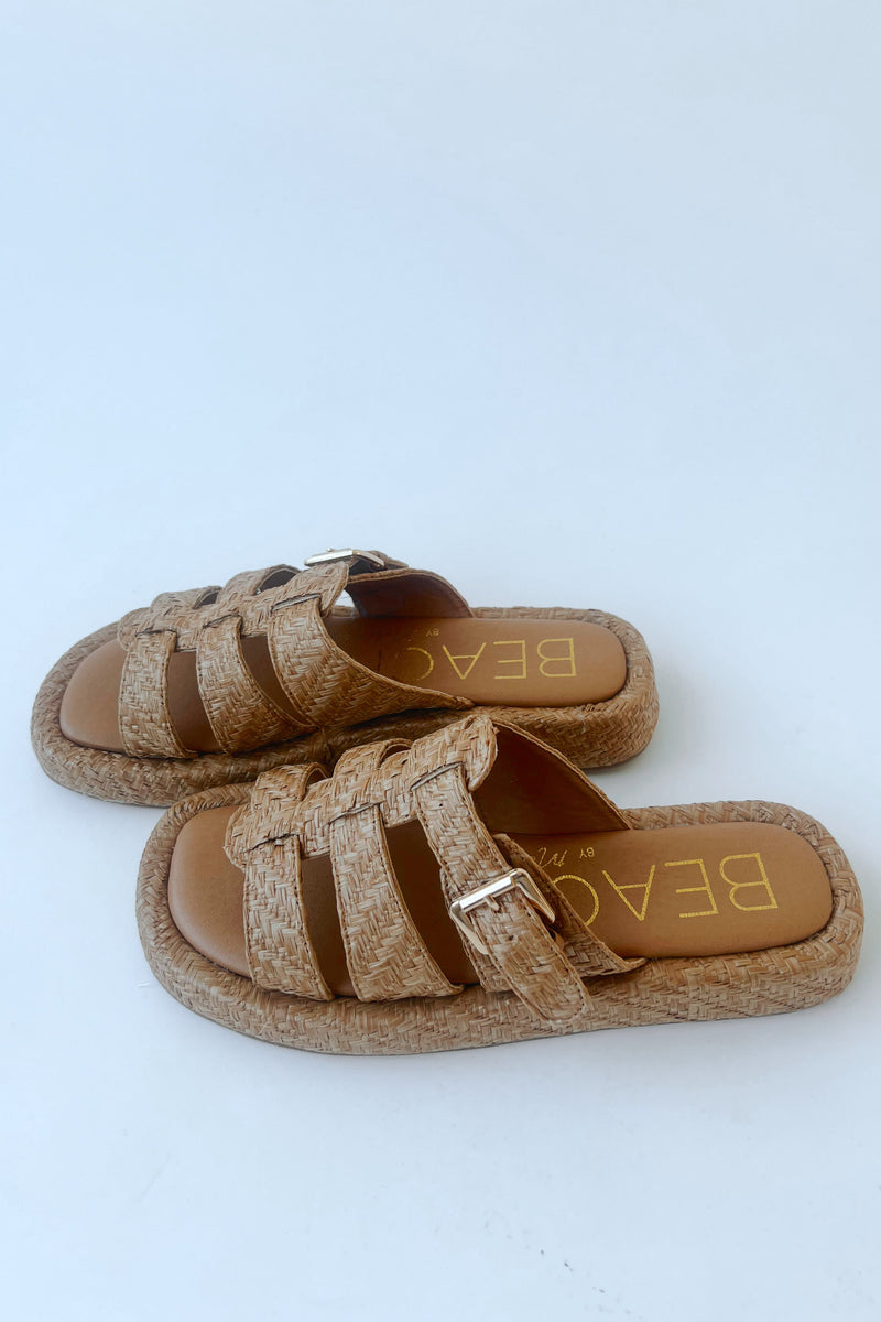 Matisse: Ciao Fisherman Sandal in Cognac