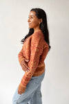 The Jepson Patterned Sweater in Ginger Red